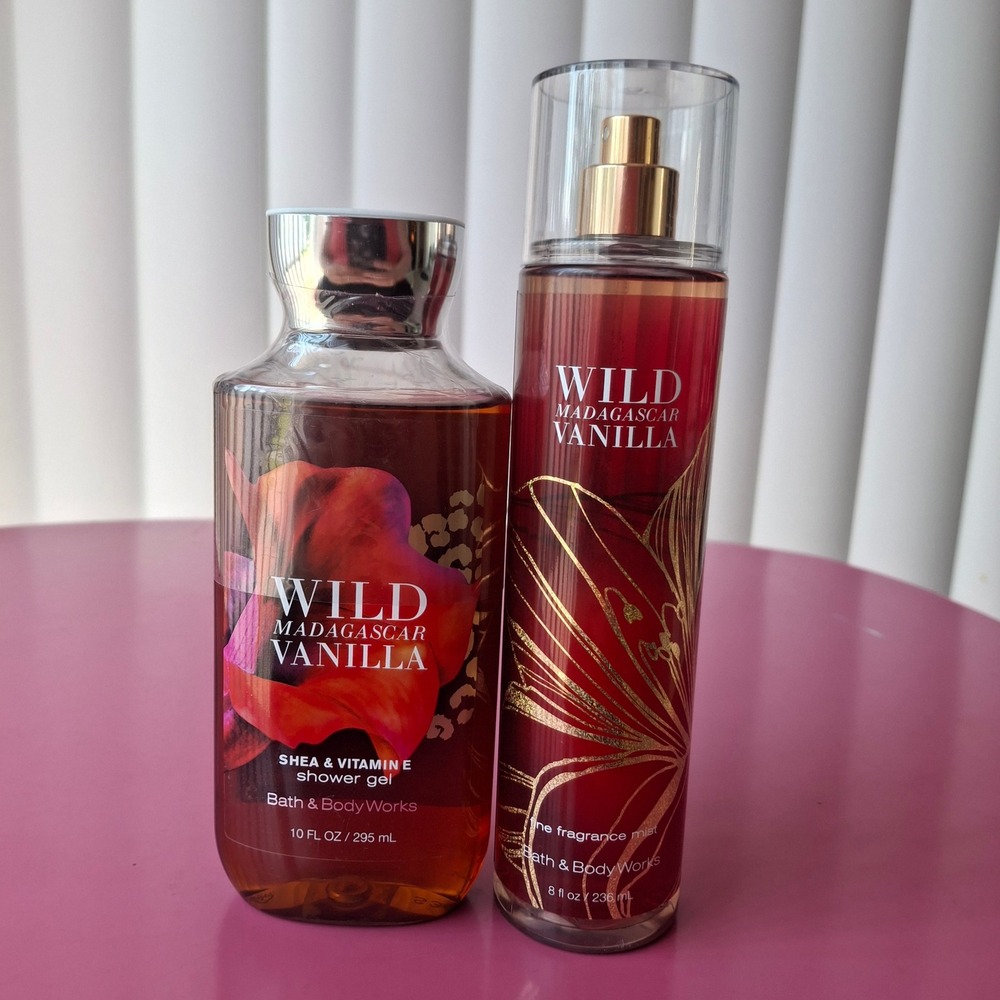 Bath & Body Works WILD MADAGASCAR VANILLA Shower Gel & Mist Set of 2